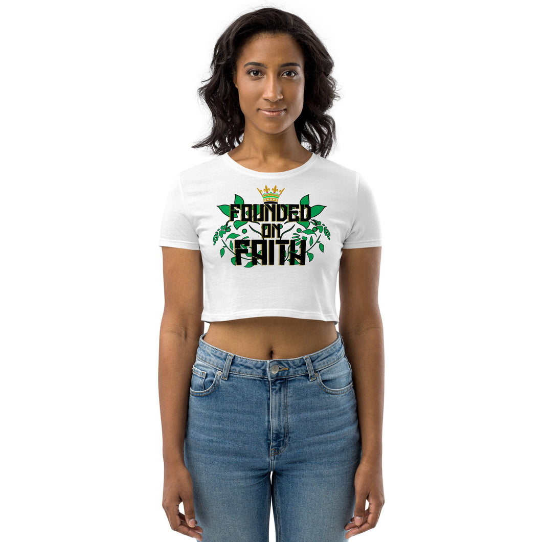 Founded On Faith Crop Top