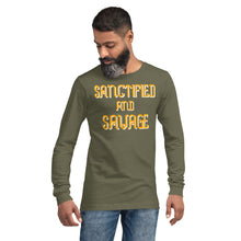 Load image into Gallery viewer, Sanctified and Savage Unisex Long Sleeve
