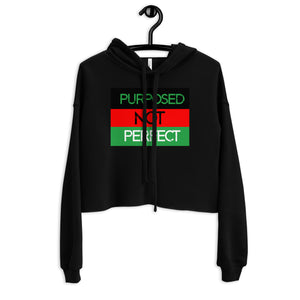 Purposed Not Perfect Crop Hoodie